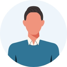 青い服の男性イラスト